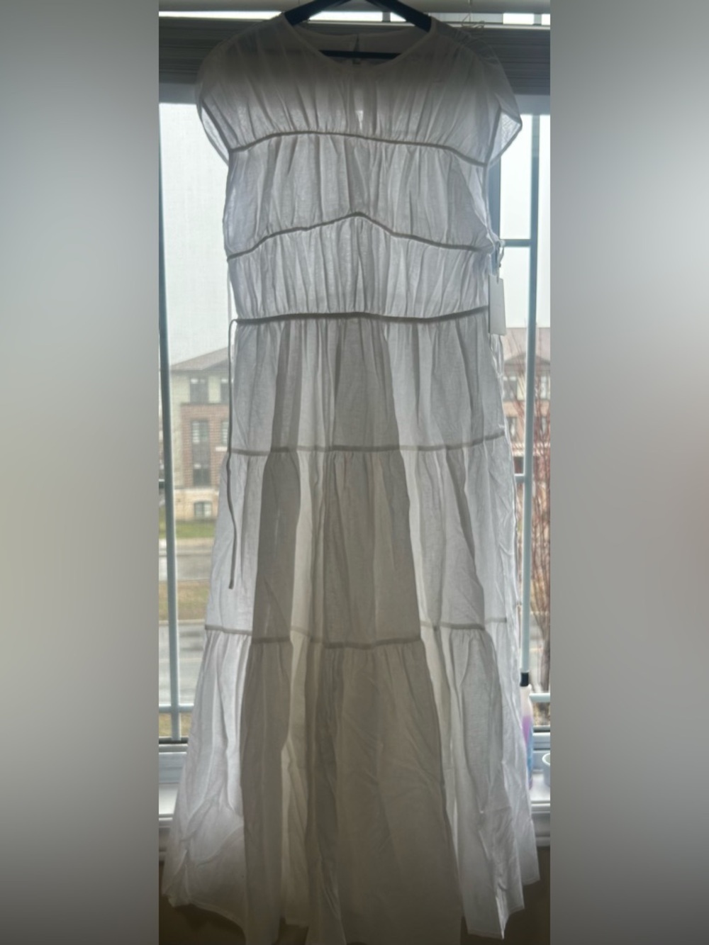 DISSH White Tiered Maxi Cotton Dress - Picture 7 of 9